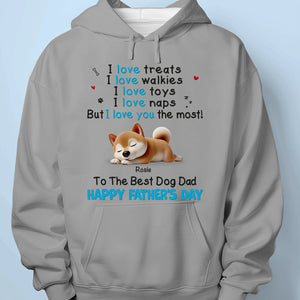 Dad, You're My Favorite Walk Buddy - Dog Personalized Custom Unisex T-shirt, Premium T-shirt, Hoodie - Father's Day, Gift For Dad, Pet Owners, Pet Lovers