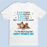 Dad, You're My Favorite Walk Buddy - Dog Personalized Custom Unisex T-shirt, Premium T-shirt, Hoodie - Father's Day, Gift For Dad, Dog Lovers