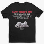 Thanks For Loving Her And Us - Dog Personalized Custom Unisex T-shirt, Premium T-shirt, Hoodie - Father's Day, Gift For Dad, Dog Lovers, Pet Owners