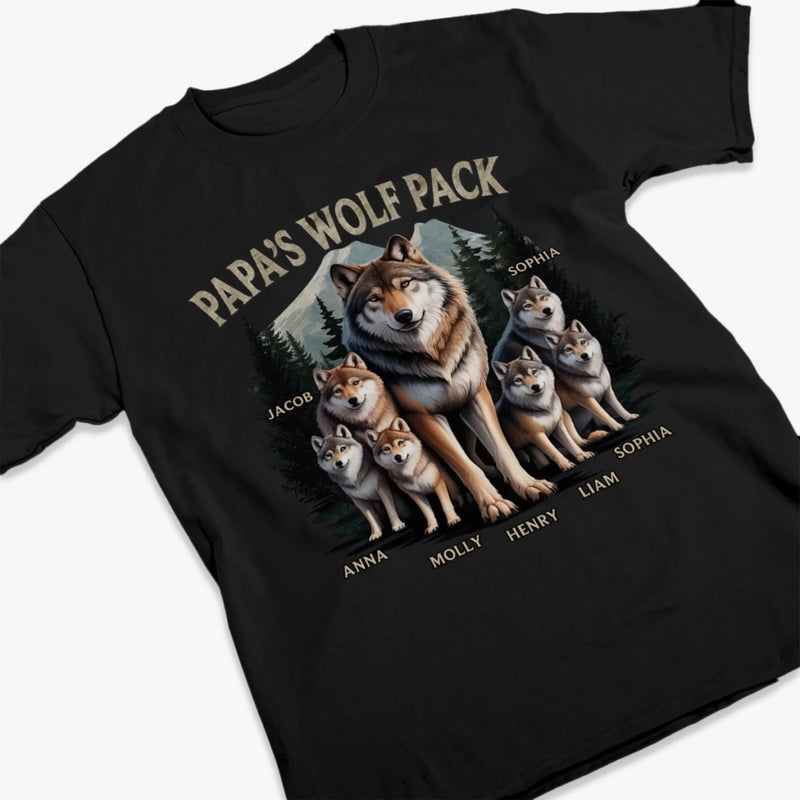 Our Pack, Our Bond, Our Dad - Family Personalized Custom Unisex T-shirt, Premium T-shirt, Hoodie - Father's Day, Gift For Dad, Grandpa