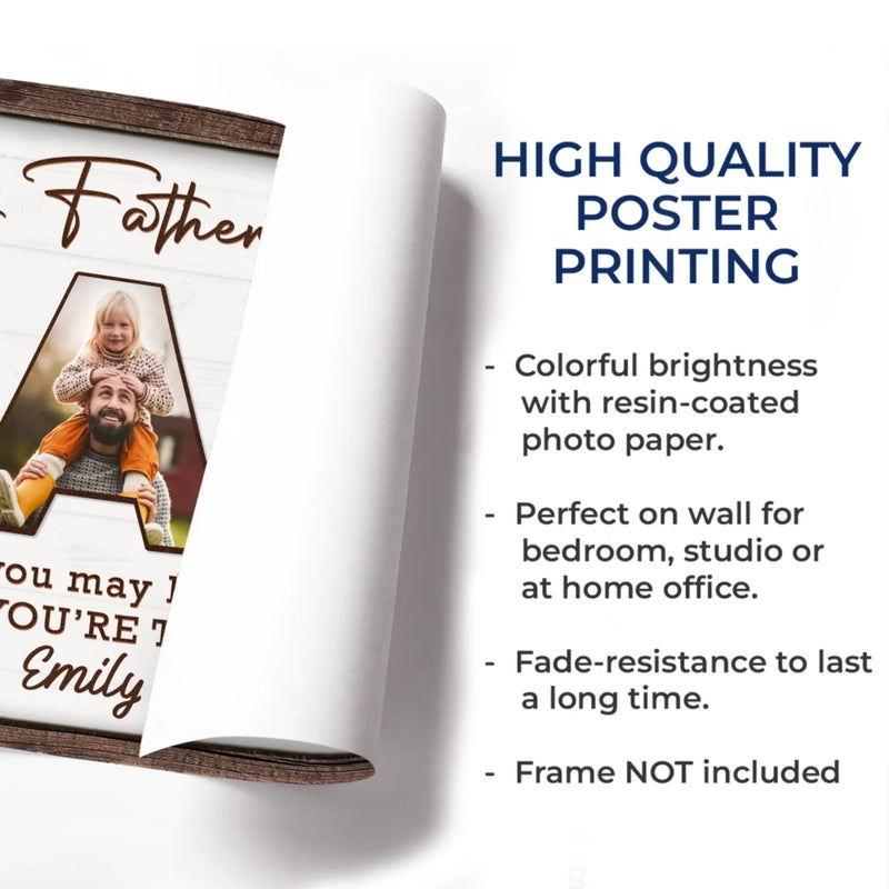 Custom Photo You Make Our World Complete - Family Personalized Custom Horizontal Poster - Father's Day, Gift For Dad, Grandpa