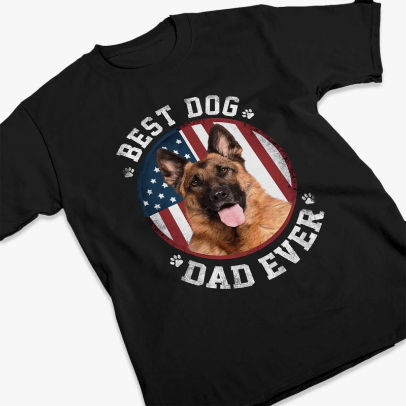 Custom Photo My Heart Beats Dog - Dog & Cat Personalized Custom Unisex T-shirt, Premium T-shirt, Hoodie - Father's Day, Gift For Dad, Pet Owners, Pet Lovers