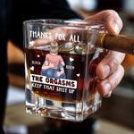Every Day Is Sweeter With You - Couple Personalized Custom Whiskey Glass With Cigarette Holder - Gift For Husband, Wife, Couple