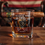 You Hold My Heart - Couple Personalized Custom Whiskey Glass With Cigarette Holder - Gift For Husband, Wife, Couple