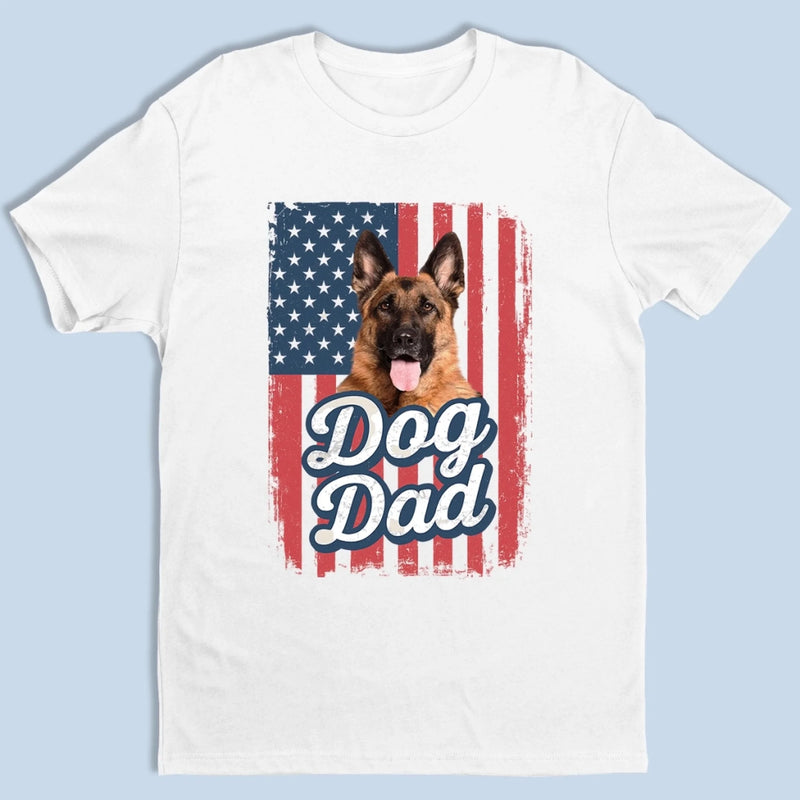 Custom Photo Home Is Wherever My Dog Dad Is - Dog Personalized Custom Unisex T-shirt, Premium T-shirt, Hoodie - Father's Day, Gift For Dad, Pet Owners, Pet Lovers