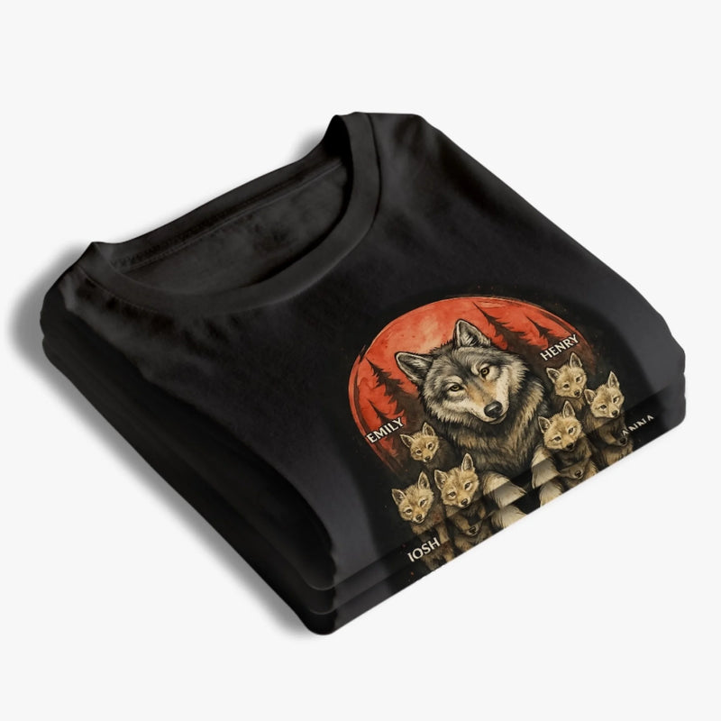 Fierce Love, Strong Pack - Family Personalized Custom Unisex T-shirt, Premium T-shirt, Hoodie - Father's Day, Gift For Dad, Grandpa
