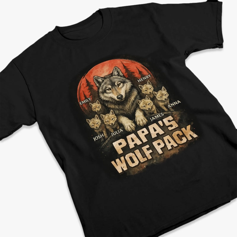 Fierce Love, Strong Pack - Family Personalized Custom Unisex T-shirt, Premium T-shirt, Hoodie - Father's Day, Gift For Dad, Grandpa