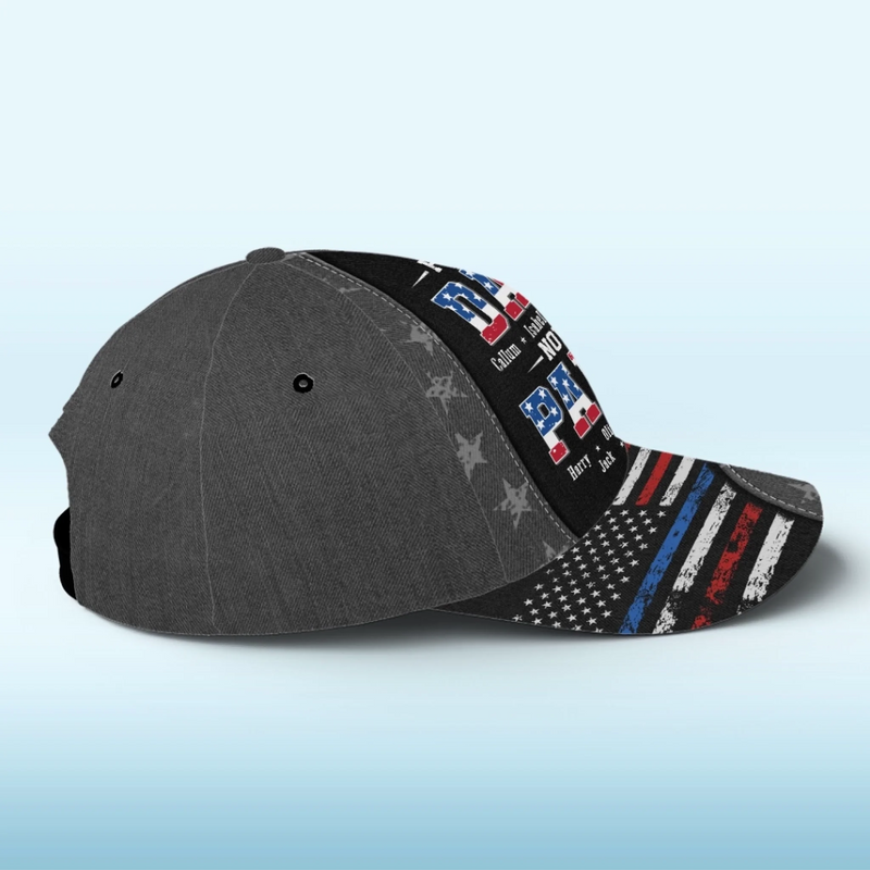 First Dad, Now Grandpa - Family Personalized Custom Hat, All Over Print Classic Cap - Father's Day, Gift For Dad, Grandpa