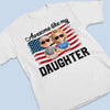 Dad, Powered By Daughter - Family Personalized Custom Unisex T-shirt, Premium T-shirt, Hoodie -  Father's Day, Gift For Dad