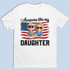Dad, Powered By Daughter - Family Personalized Custom Unisex T-shirt, Premium T-shirt, Hoodie -  Father's Day, Gift For Dad