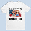 Dad, Powered By Daughter - Family Personalized Custom Unisex T-shirt, Premium T-shirt, Hoodie -  Father's Day, Gift For Dad
