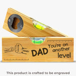 A Father's Love Holds Us Together - Family Personalized Custom Engraved Wooden Spirit Level Bottle Opener - Father's Day, Gift For Dad, Grandpa