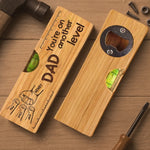 A Father's Love Holds Us Together - Family Personalized Custom Engraved Wooden Spirit Level Bottle Opener - Father's Day, Gift For Dad, Grandpa