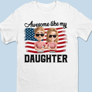Dad, Powered By Daughter - Family Personalized Custom Unisex T-shirt, Premium T-shirt, Hoodie -  Father's Day, Gift For Dad