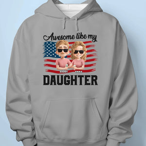 Dad, Powered By Daughter - Family Personalized Custom Unisex T-shirt, Premium T-shirt, Hoodie -  Father's Day, Gift For Dad
