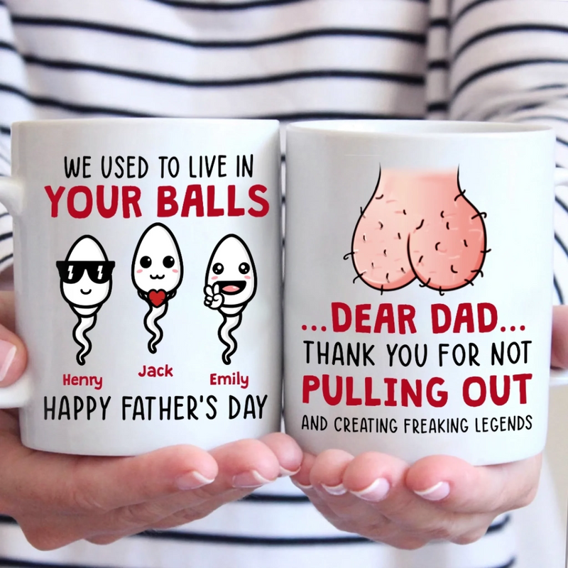 Thanks For Creating Absolute Legends - Family Personalized Custom Mug - Father's Day, Gift For Dad