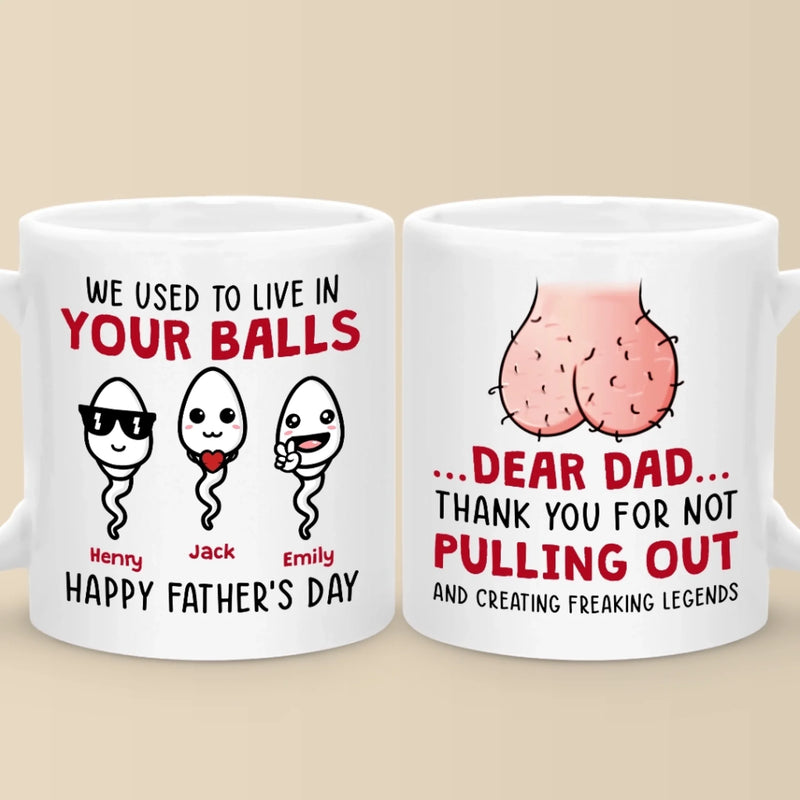 Thanks For Creating Absolute Legends - Family Personalized Custom Mug - Father's Day, Gift For Dad