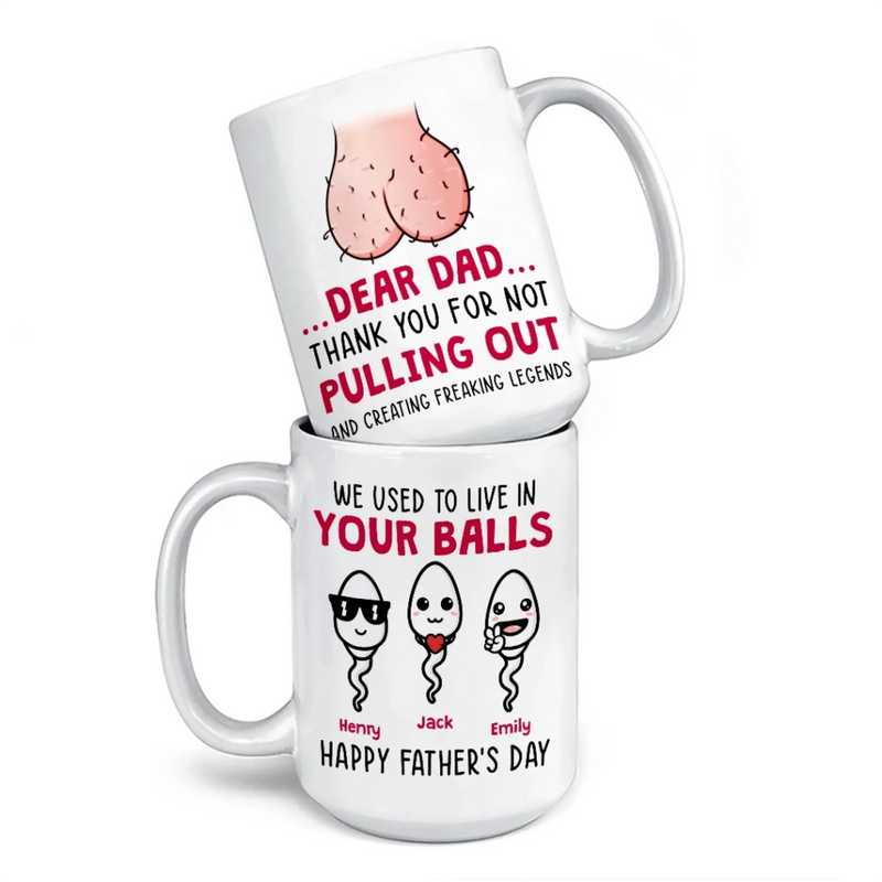 Thanks For Creating Absolute Legends - Family Personalized Custom Mug - Father's Day, Gift For Dad