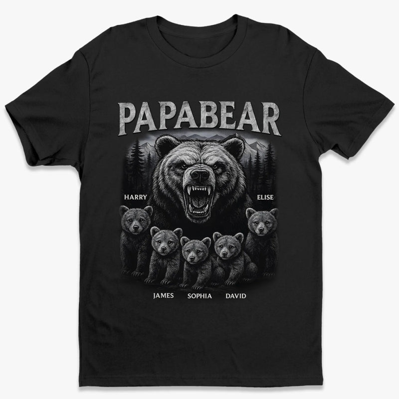 Protecting My Cubs, Always - Family Personalized Custom Unisex T-shirt, Premium T-shirt, Hoodie - Father's Day, Gift For Dad, Grandpa