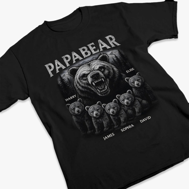Protecting My Cubs, Always - Family Personalized Custom Unisex T-shirt, Premium T-shirt, Hoodie - Father's Day, Gift For Dad, Grandpa