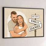 Custom Photo One Love, One Story, Always Us - Couple Personalized Custom Horizontal Poster - Gift For Husband Wife, Anniversary