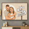 Custom Photo One Love, One Story, Always Us - Couple Personalized Custom Horizontal Poster - Gift For Husband Wife, Anniversary