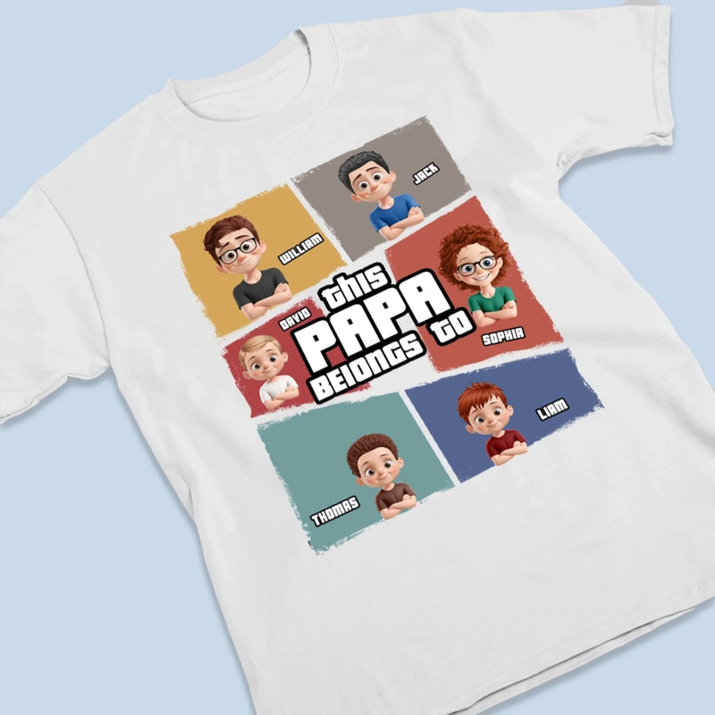 The Reason Papa Smiles - Family Personalized Custom Unisex T-shirt, Premium T-shirt, Hoodie -  Father's Day, Gift For Dad, Grandpa