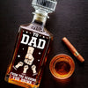 From The Reason You Drink - Family Personalized Custom Glass Whiskey Bottle - Father's Day, Gift For Dad, Grandpa