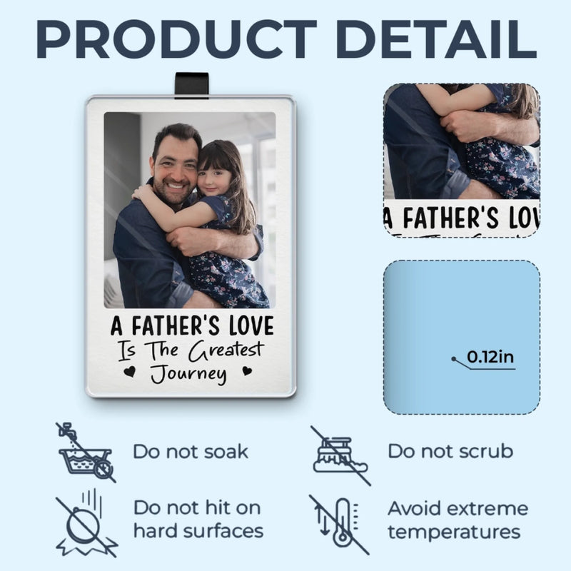 Custom Photo My Hero Drives This Car - Family Personalized Custom Acrylic Car Visor Clip - Father's Day, Gift For Dad, Grandpa