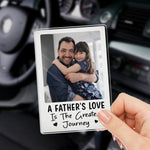Custom Photo My Hero Drives This Car - Family Personalized Custom Acrylic Car Visor Clip - Father's Day, Gift For Dad, Grandpa
