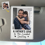 Custom Photo My Hero Drives This Car - Family Personalized Custom Acrylic Car Visor Clip - Father's Day, Gift For Dad, Grandpa