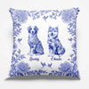 Pawprints Among Petals - Dog Personalized Custom Pillow - Gift For Pet Owners, Pet Lovers