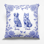 Pawprints Among Petals - Dog Personalized Custom Pillow - Gift For Pet Owners, Pet Lovers