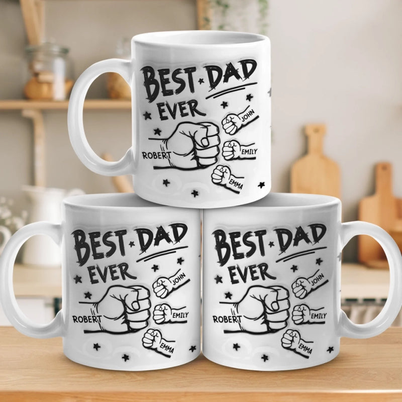 My Team, My Pride, My Kids - Family Personalized Custom 3D Inflated Effect Printed Mug - Father's Day, Gift For Dad, Grandpa