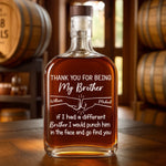 Custom Name Funny Brother Gifts - Personalized Round Whiskey Bottle