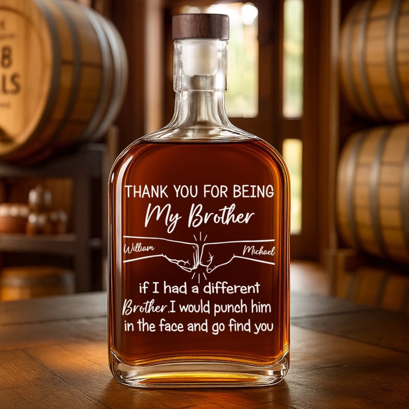 Custom Liquor Decanter - Personalized Birthday Gifts For Mom, Dad, Brother, Sister, Best Friends - Always By Your Side