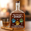 You're Our Favorite Hooman - Dog & Cat Personalized Custom Whiskey Bottle - Father's Day,  Gift For Dad, Pet Owners, Pet Lovers