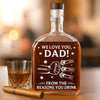 Paws Down, You’re The Best - Dog & Cat Personalized Custom Whiskey Bottle - Father's Day,  Gift For Dad, Pet Owners, Pet Lovers