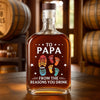 From Your Favorite Little Footsteps - Family Personalized Custom Whiskey Bottle - Father's Day, Gift For Dad, Grandpa