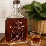 From Our First Kiss Till Our Last Breath - Couple Personalized Custom Whiskey Bottle - Gift For Couple, Husband, Wife