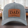 My Incomparable Dad - Family Personalized Custom Leather Patch Hat - Gift For Dad, Grandpa
