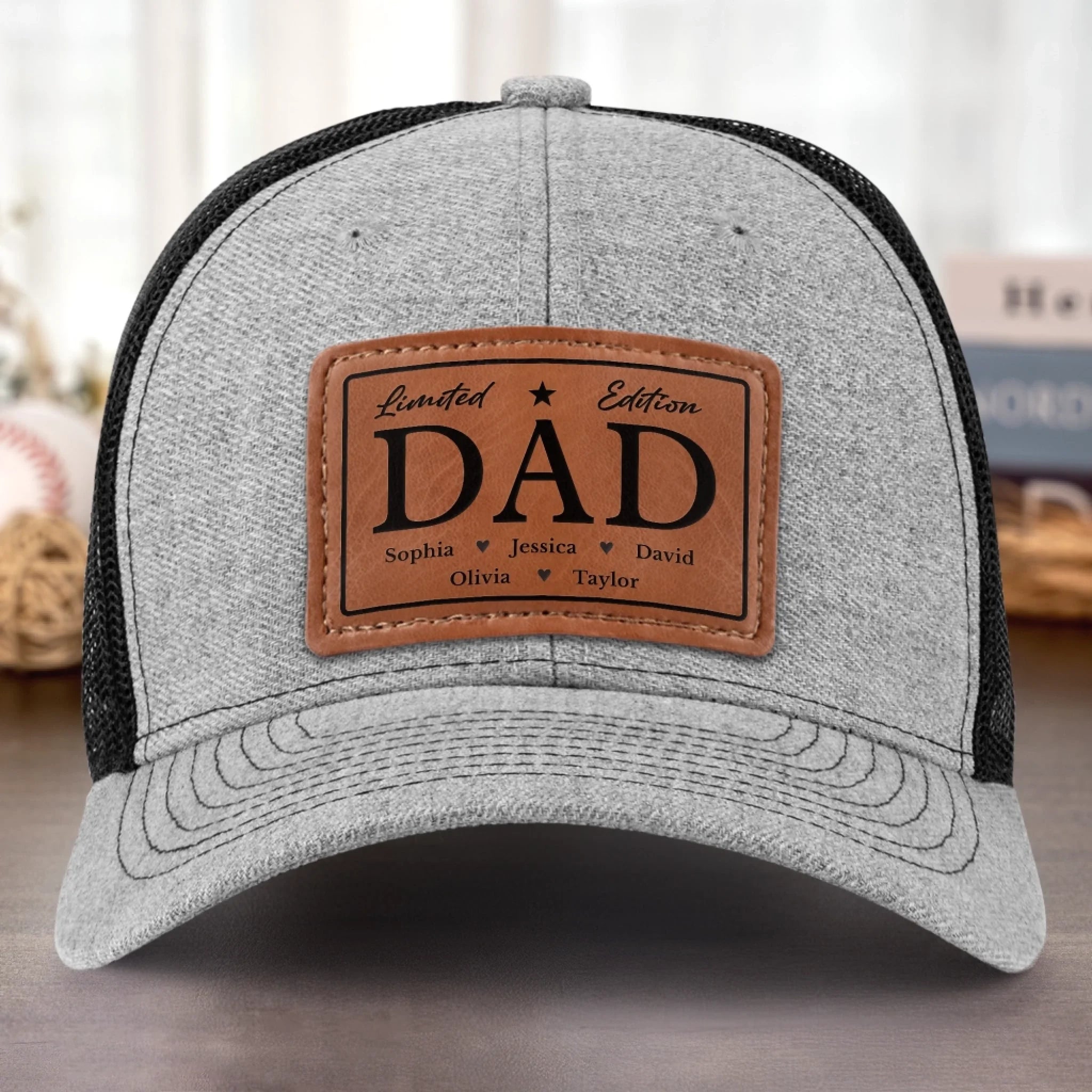 PAPA Hat - Father's Day Gift, 112 Style Trucker Snapback With Leather Patch, Breathable Mesh, 80+ Colors