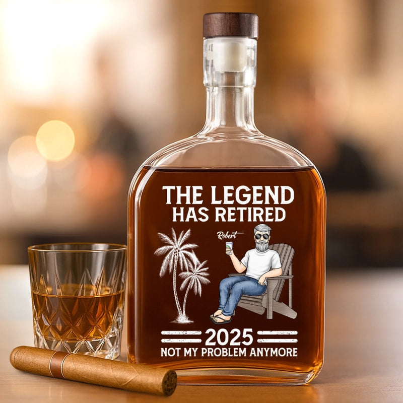 No More Alarm Clocks - Coworker Personalized Custom Whiskey Bottle - Appreciation, Retirement Gift For Coworkers, Work Friends, Colleagues