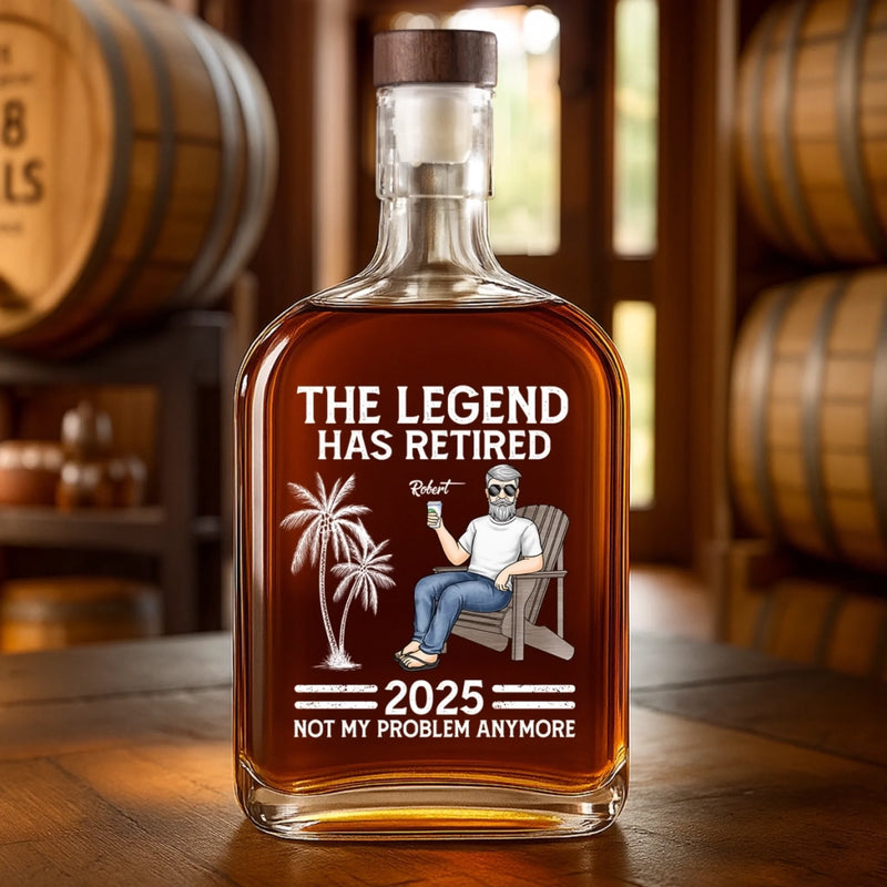No More Alarm Clocks - Coworker Personalized Custom Whiskey Bottle - Appreciation, Retirement Gift For Coworkers, Work Friends, Colleagues