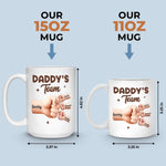 Captain Daddy And His Crew - Family Personalized Custom Mug - Father's Day, Gift For Dad, Grandpa