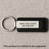 Drive Safe, Daddy - Family Personalized Custom Metal With Leather Keychain - Father's Day, Gift For Dad, Grandpa