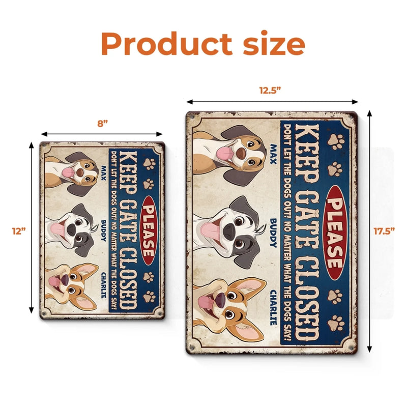 Escape Artists At Work - Dog Personalized Custom Home Decor Metal Sign - Father's Day, House Warming Gift For Pet Owners, Pet Lovers