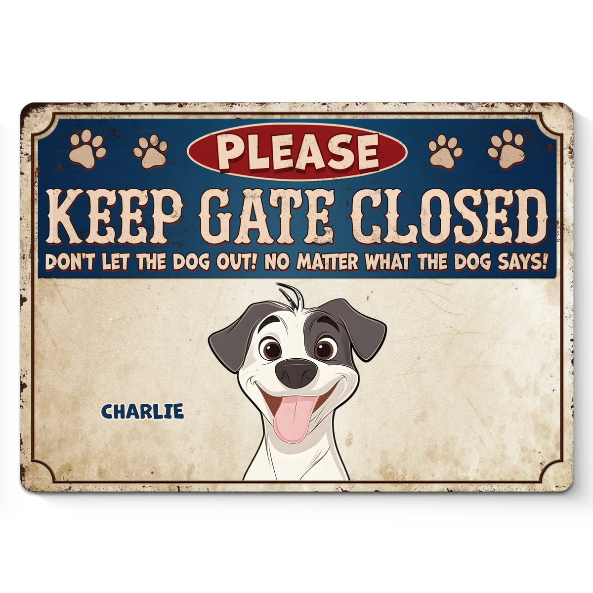 Escape Artists At Work - Dog Personalized Custom Home Decor Metal Sign - Father's Day, House Warming Gift For Pet Owners, Pet Lovers