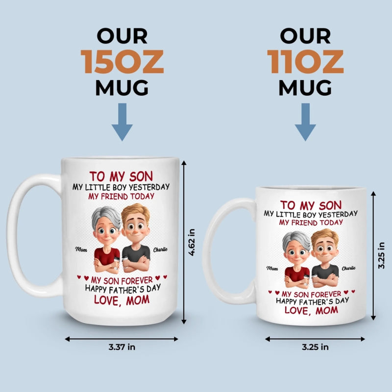 I See The Best Parts Of Me In You - Family Personalized Custom Mug - Father's Day, Gift For Son