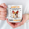 Fetch Me A Hug, Dad - Dog Personalized Custom Mug - Father's Day, Gift For Pet Owners, Pet Lovers